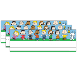 Eureka Tented Name Plates, 9-5/8" x 6-1/2", Peanuts, 36 Name Plates Per Pack, Bundle Of 3 Packs
