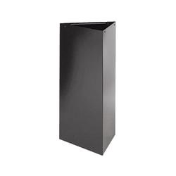 Safco® Trifecta Triangular Steel Wastebasket, 21 Gallons, Black