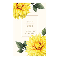 Graphique 29-Month Academic Monthly Planner, 4" x 6", Yellow Floral, August 2020 To December 2022