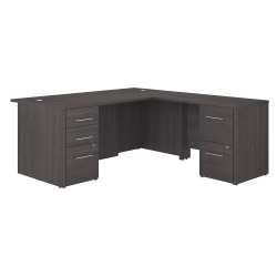 Bush Business Furniture Office 500 72"W L-Shaped Executive Desk With Drawers, Storm Gray, Standard Delivery