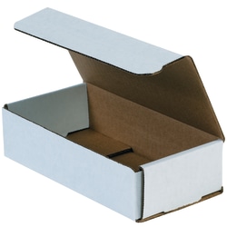 Partners Brand Corrugated Mailers 8" x 5" x 1", White, Bundle of 50