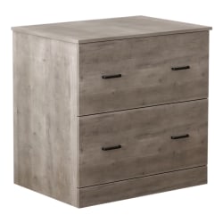Realspace® Peakwood 22"D Lateral 2-Drawer File Cabinet, Smoky Brown