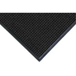 M+A Matting WaterHog Squares Classic Mat, 6' x 20', Charcoal, Smooth backing
