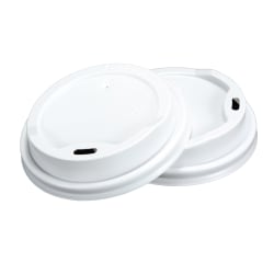 RDI Disposable Cup Lids, 10 Oz/12 Oz, White, Case Of 1,000 Lids