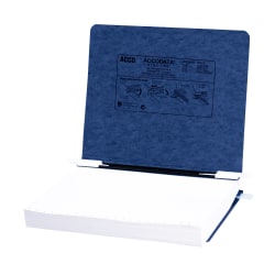 Wilson Jones® Presstex® Data Binder With Retractable Hooks, 8 1/2" x 11", Dark Blue
