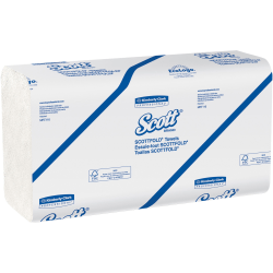 Scott® Essential Multi-Fold Paper Towels, 9-7/16" x 12-7/16", White, 175 Sheets Per Roll, Case Of 25 Rolls