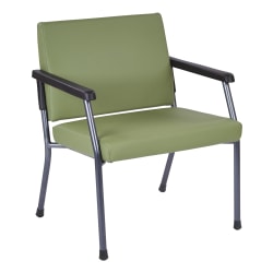 WorkSmart Bariatric Big & Tall Chair, Dillion Fabric With Arms, 400lb Capacity, Sage