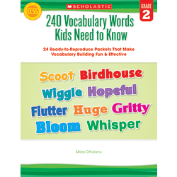 Scholastic 240 Vocabulary Words Kids Need To Know, Grade 2