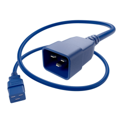 UNC Group - Power extension cable - IEC 60320 C19 to IEC 60320 C20 - 250 V - 20 A - 5 ft - blue