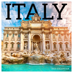 2025 TF Publishing Monthly Wall Calendar, 12" x 12", Italy, January 2025 To December 2025