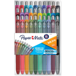 Paper Mate InkJoy Gel Pens - Multi Ink - Gel-based - 30 / Pack