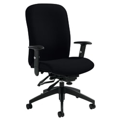 Global® Truform High-Back Multi-Tilter Adjustable Chair, 42"H x 26"W x 25"D, Black