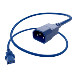 Unirise Standard Power Cord - For Electronic Equipment - 10 A - Blue - 2.50 ft Cord Length