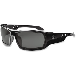 Ergodyne Skullerz® Safety Glasses, Odin, Anti-Fog, Black Frame, Smoke Lens
