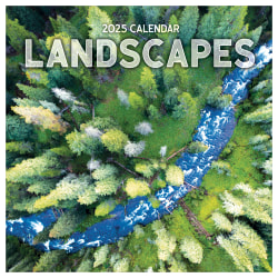 2025 TF Publishing Monthly Wall Calendar, 12" x 12", Landscapes, January 2025 To December 2025