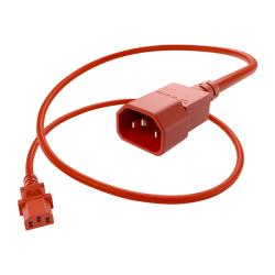 Unirise Standard Power Cord - For Electronic Equipment - 10 A - Red - 2.50 ft Cord Length