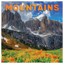 2025 TF Publishing Monthly Wall Calendar, 12" x 12", Mountains, January 2025 To December 2025
