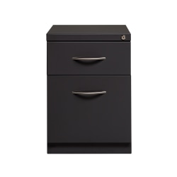 Hirsh® 20"D Vertical 2-Drawer Mobile Pedestal File Cabinet, Charcoal