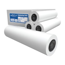 Alliance CAD Bond Paper, 3" Core, 18" x 500', 20 Lb, White, Pack Of 4 Rolls
