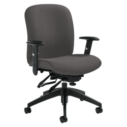 Global® Heavy-Duty Truform Multi-Tilter Adjustable Chair, High-Back, 42"H x 26"W x 25"D, Slate