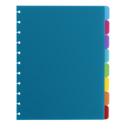 TUL® Custom Note-Taking System Discbound Tab Dividers, Letter Size, Assorted Colors, Pack Of 8 Dividers