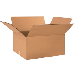 Partners Brand Double-Wall Heavy-Duty Corrugated Cartons, 24" x 16" x 8", Kraft, Box Of 15