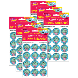 Trend Retro Scratch 'n Sniff Stinky Stickers, Minty Good!/Mint Ice Cream, 24 Stickers Per Pack, Set Of 6 Packs
