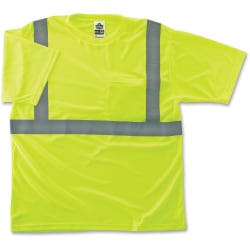 Ergodyne GloWear® 8289 Type R Class 2 T-Shirt, Medium, Reflective Lime
