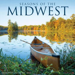 2026 Willow Creek Press Scenic Monthly Wall Calendar, 12" x 12", Seasons of the Midwest, January To December, 52723