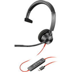 Poly Blackwire 3310 Microsoft Teams Certified Headset +USB-C/A Adapter TAA - Mono - USB Type C, Min - 760Q7AA