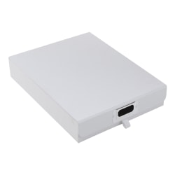 Realspace® Standard-Duty Document Storage Box, 12" x 2-1/4" x 9-1/4", White