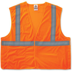 Ergodyne GloWear® Safety Vest, 8215BA Econo Breakaway Mesh Type-R Class 2, 2X/3X, Orange