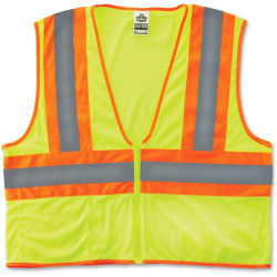 Ergodyne GloWear® Safety Vest, 8229Z Economy 2-Tone Type-R Class 2, Small/Medium, Lime
