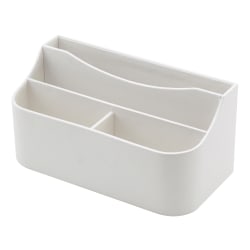 Realspace®  White Faux Leather Desktop Valet