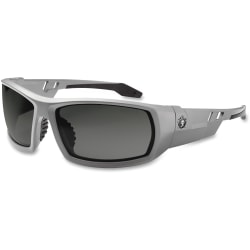 Ergodyne Skullerz® Safety Glasses, Odin, Anti-Fog, Matte Gray Frame, Smoke Lens
