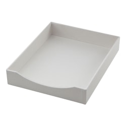 Realspace® White Faux Leather Letter Tray