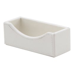 Realspace® White Faux Leather Business Card Holder
