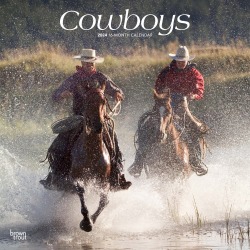 2024 Brown Trout Monthly Square Wall Calendar, 12" x 12", Cowboys, January To December