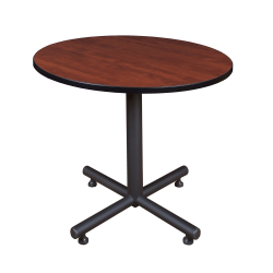 Regency Kobe X-Base Round Breakroom Table, 29"H x 36"W x 36"D, Cherry