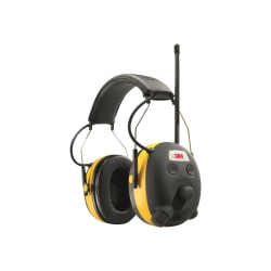 3M WorkTunes Connect Wireless Hearing Protector - Headset with radio - full size - Bluetooth - wireless - black, yellow