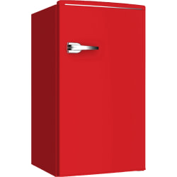 Avanti Retro Compact Refrigerator, 1-Door, 3.1 Cu Ft, 33"H x 18"W x 18"D, Red