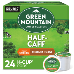 Green Mountain Coffee® Single-Serve Coffee K-Cup® Pods, Half-Caff, Carton Of 24