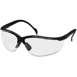 ProGuard 830 Series Style Line Safety Eyewear - Ultraviolet Protection - Polycarbonate - Clear, Black - Lightweight, Adjustable Temple, Comfortable - 144 / Carton