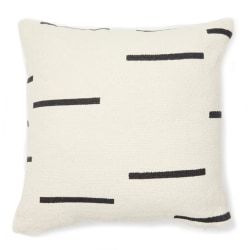 Dormify Kyra Mudcloth Square Pillow Cover, White