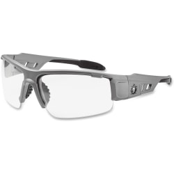 Ergodyne Skullerz Safety Glasses, Dagr, Matte Gray Frame, Clear Lens