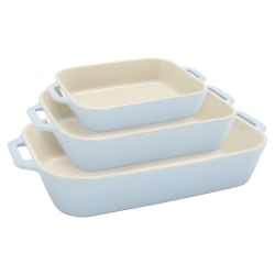 Staub 3-Piece Baking Dish Set, Macaron Pastel Blue