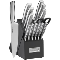 Cuisinart™ German Steel Cutlery Block Set, 14-5/16" x 5-7/8", Set Of 15 Pieces
