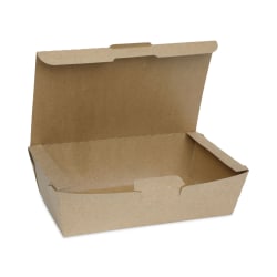 Pactiv Evergreen EarthChoice® Tamper Evident OneBox Paper Boxes, 2-3/4"H x 9-1/16"W x 4-7/8"D, Case Of 162 Boxes