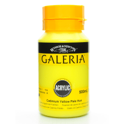 Winsor & Newton Galeria Flow Formula Acrylic Colors, 500 mL, Cadmium Yellow Pale Hue, 114