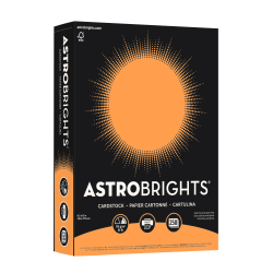 Astrobrights Color Cardstock, 8.5" x 11", 65 Lb, Cosmic Orange, 250 Sheets